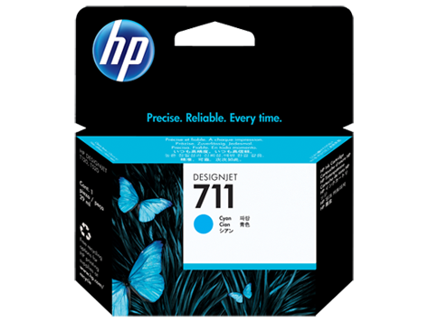 HP 711 Tintenpatronen cyan DesignJet T120/520 3er Packung, 29 ml